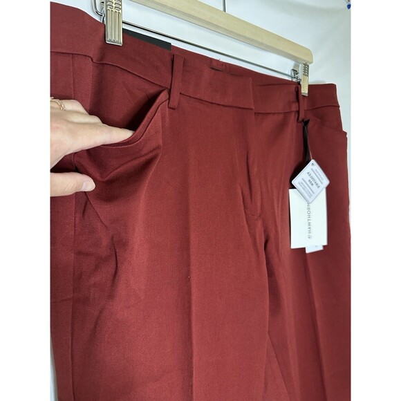 41Hawthorn Merlot Red Adjustable Hem Straight Leg Pants Women's SIZE 14 NWT - Picture 3 of 13